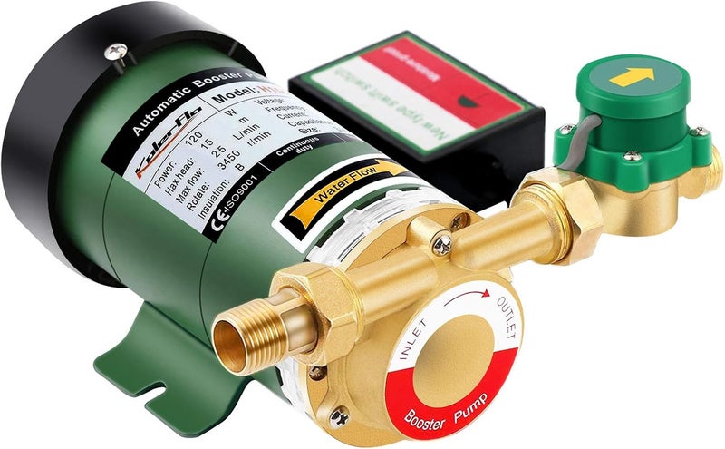 KolerFlo مضخة تعزيز ضغط الماء 120 واط 115 فولت تيار متردد، 396 جالون في الساعة، 21.7 PSI مضخة منزلية أوتوماتيكية لتعزيز الماء مع مفتاح تدفق الماء للمطبخ والحمام والري (H15GR-15) - Image 1